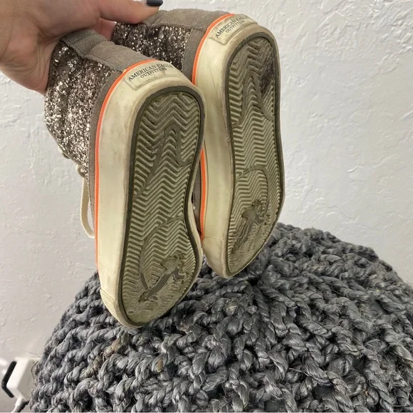 American Eagle Glitter high top Sneakers size 6 - Picture 5 of 8